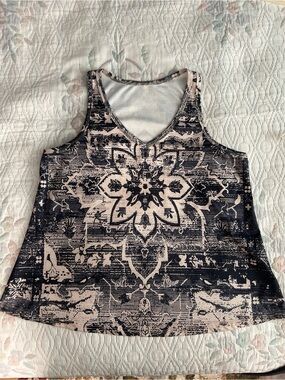 Shein Curve Mandala Print Tank Top – Size 1XL